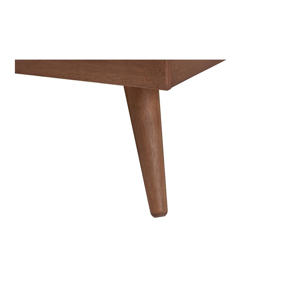 Walnut Brown Finished Wood and Rattan King Size 3-Piece Bedroom Set. Picture 8