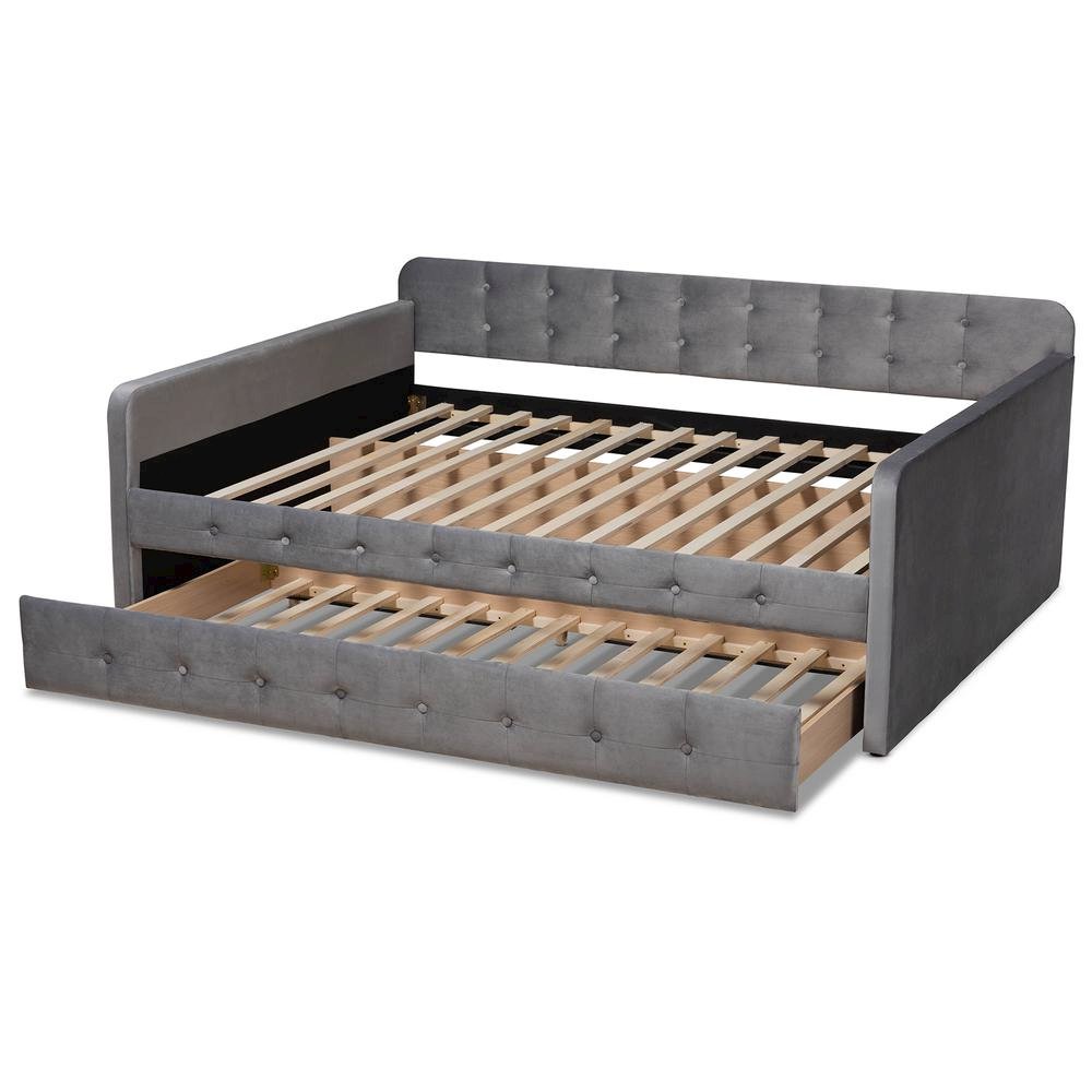 Button Tufted Queen Size Daybed with Trundle. Picture 16