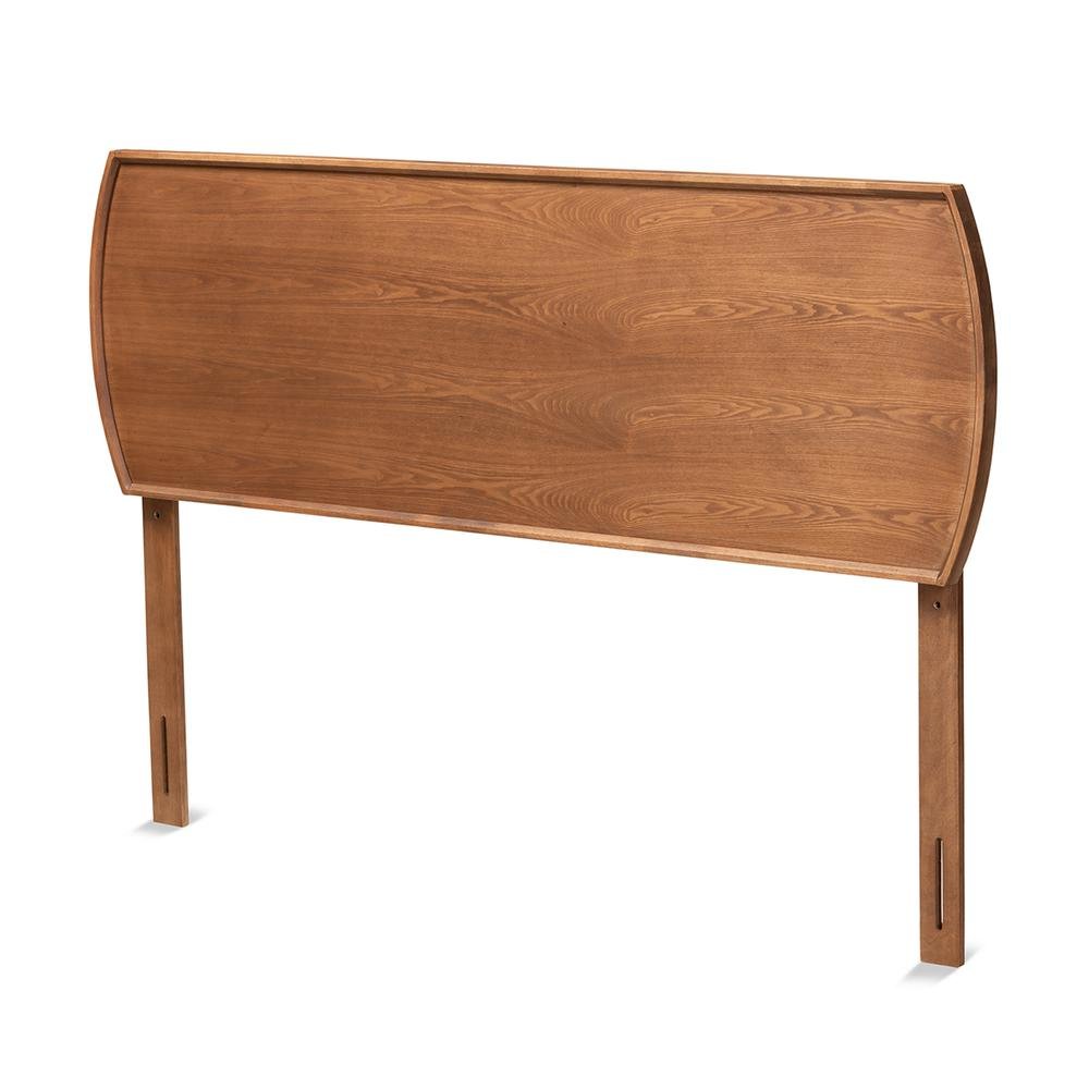 Laurien Mid-Century Modern Ash Walnut Finished Wood Queen Size Headboard. Picture 9