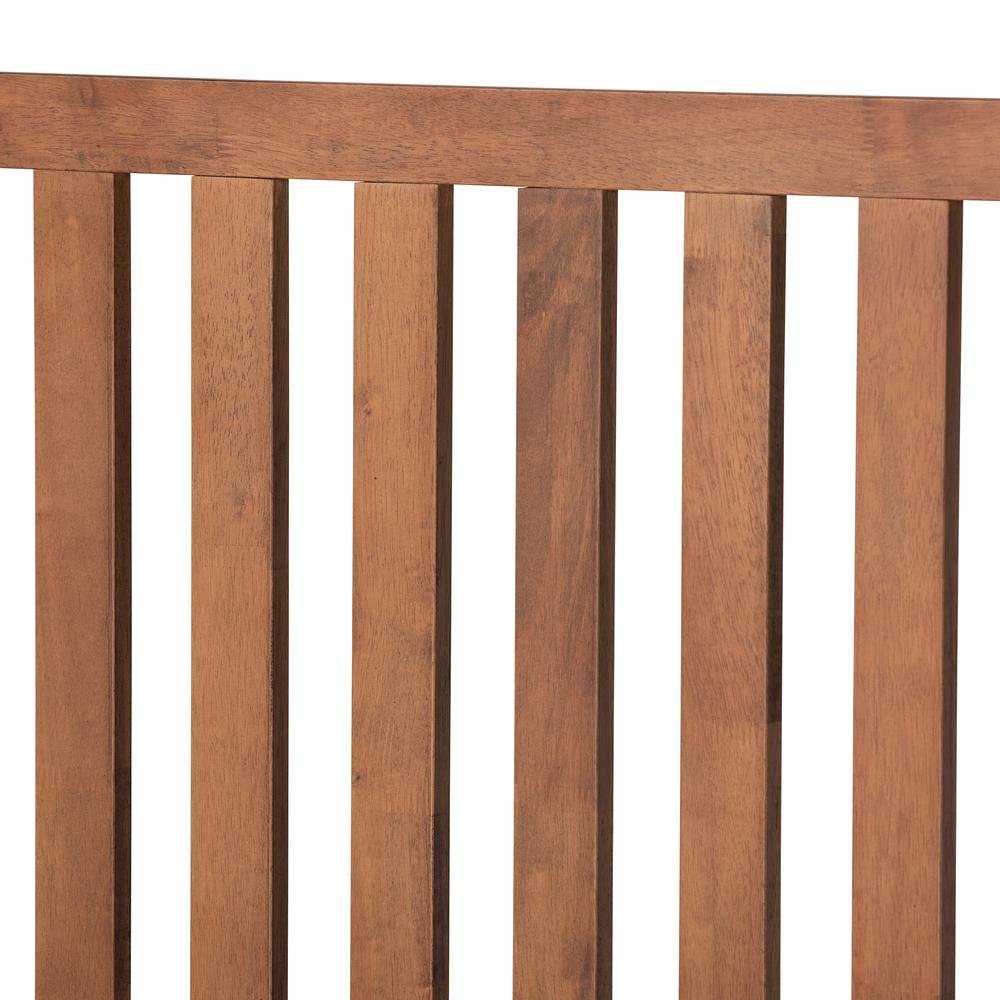 Marin Modern and Contemporary Walnut Brown Finished Wood Queen Size Platform Bed. Picture 15