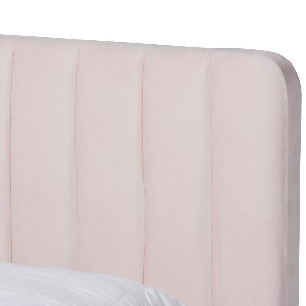 Gold Finished Queen Size Platform Bed. Picture 14