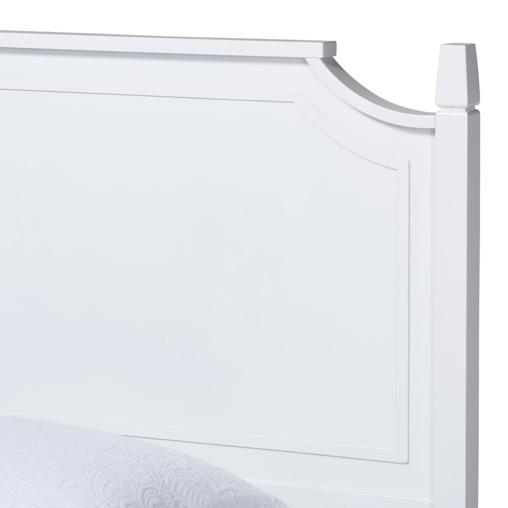 Mariana Classic and Traditional White Finished Wood Full Size Platform Bed. Picture 14