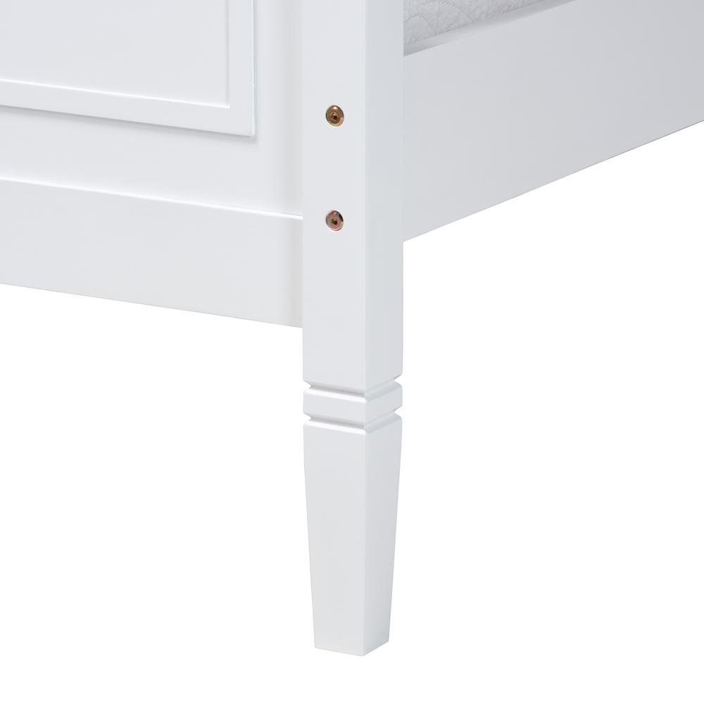 Mariana Classic and Traditional White Finished Wood Full Size Platform Bed. Picture 15