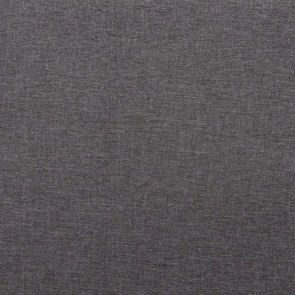 Dark Grey Fabric and Walnut Brown Finished Wood Queen Size Platform Bed. Picture 17