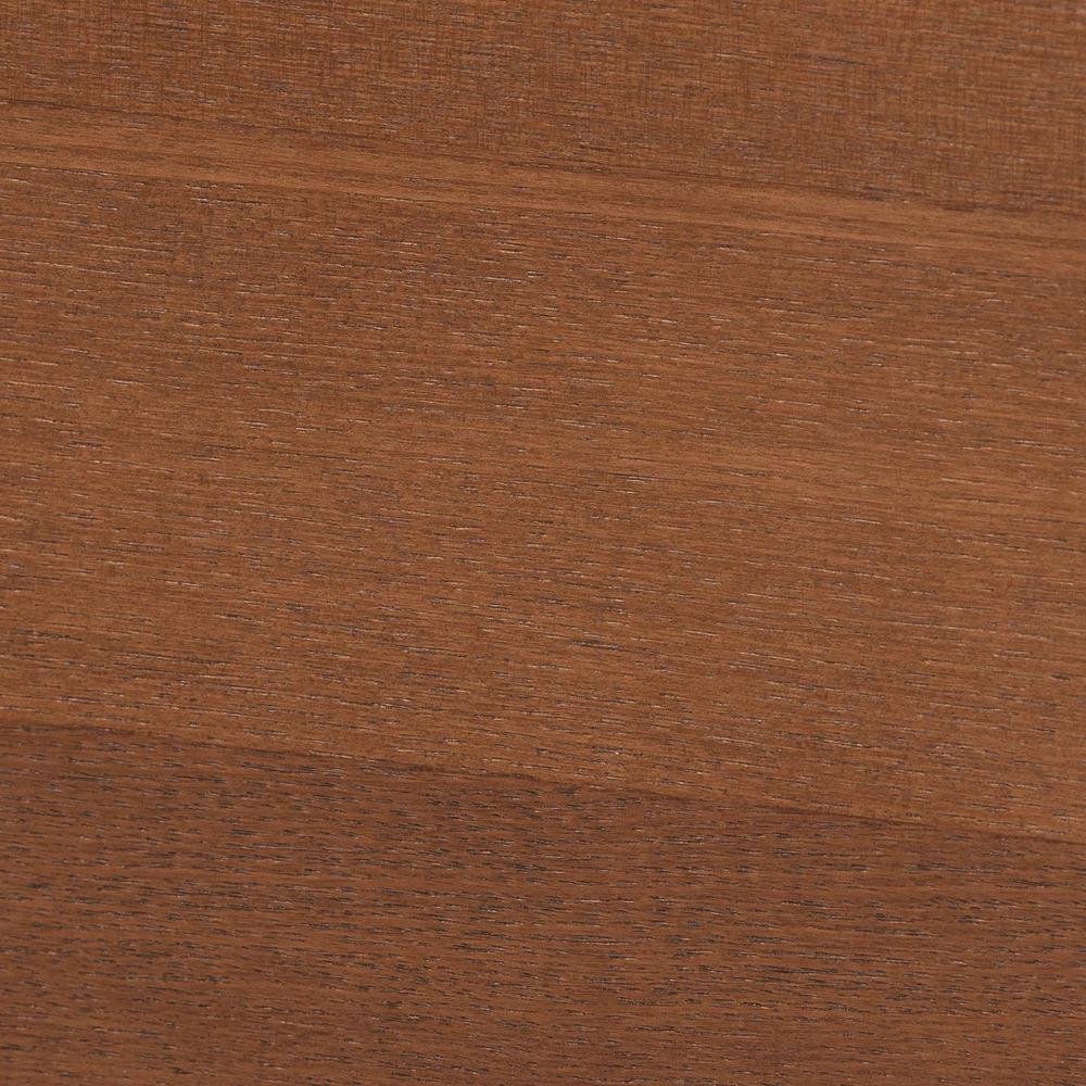 Grey Fabric and Walnut Brown Wood King Size Platform Bed. Picture 17