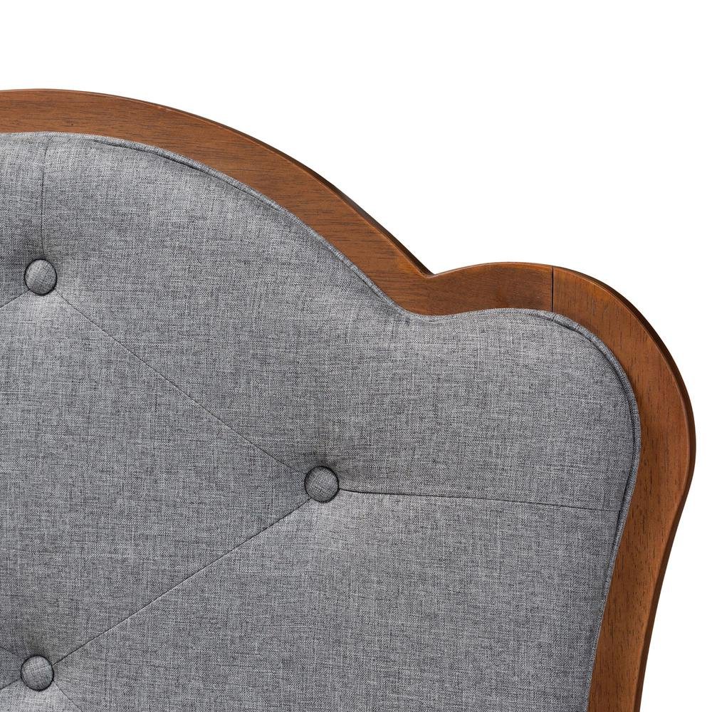 Walnut Brown Finished Wood Queen Size Headboard. Picture 12