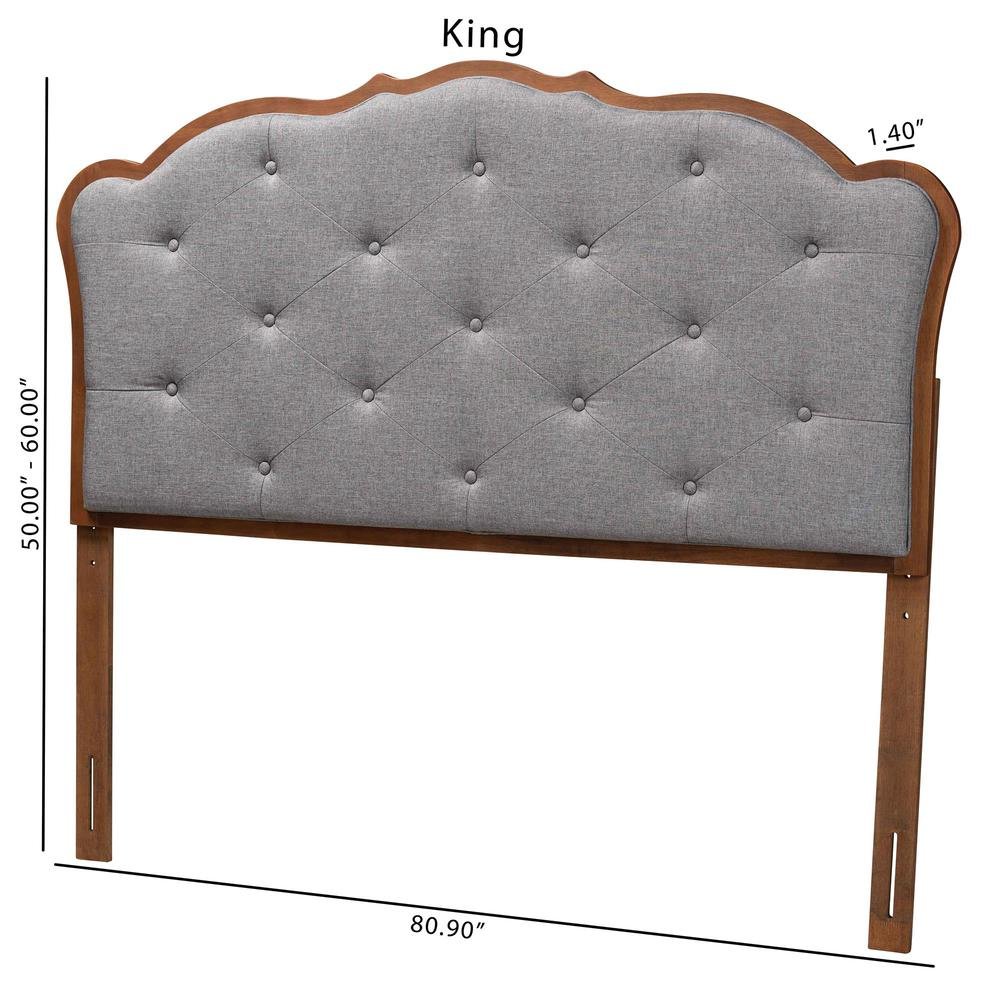 Walnut Brown Finished Wood Queen Size Headboard. Picture 17
