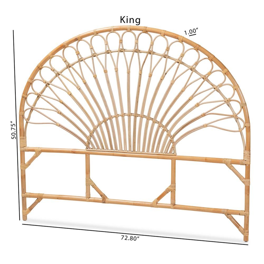 Bohemian Natural Brown Rattan King Size Standalone Headboard. Picture 14
