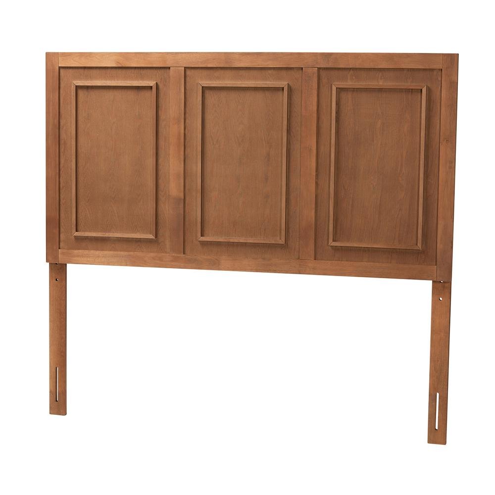 Giordano Classic and Traditional Ash Walnut Finished Wood Queen Size Headboard. Picture 11