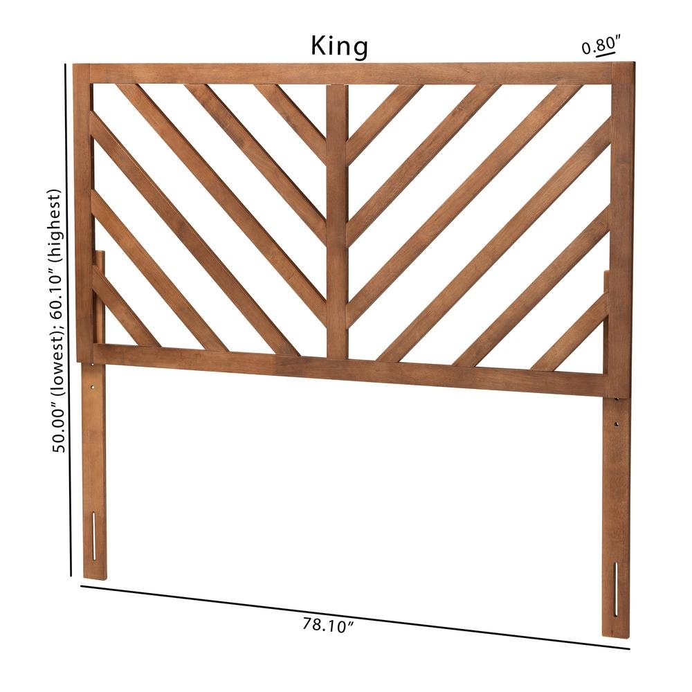 Belisma Modern and Contemporary Ash Walnut Finished Wood King Size Headboard. Picture 17