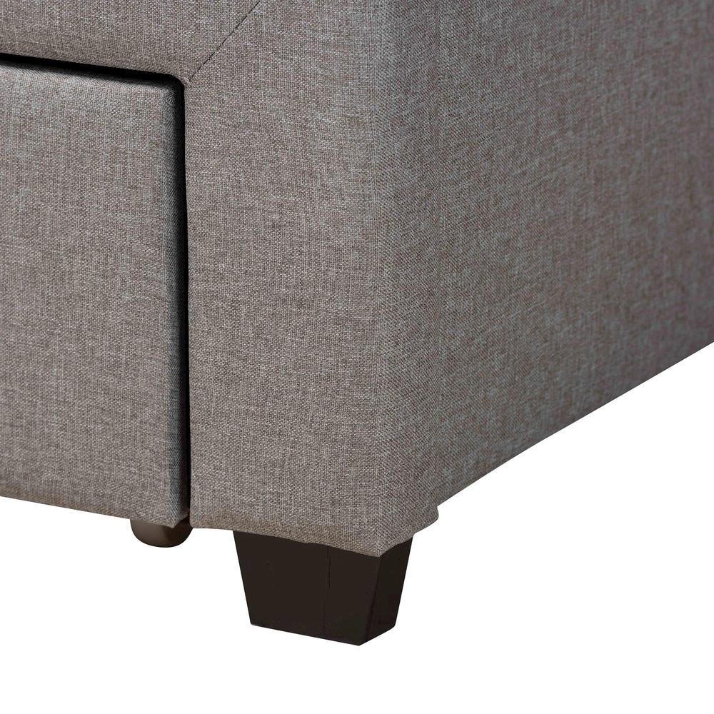 Dark Brown Finished Wood Queen Size 3-Drawer Storage Platform Bed. Picture 17