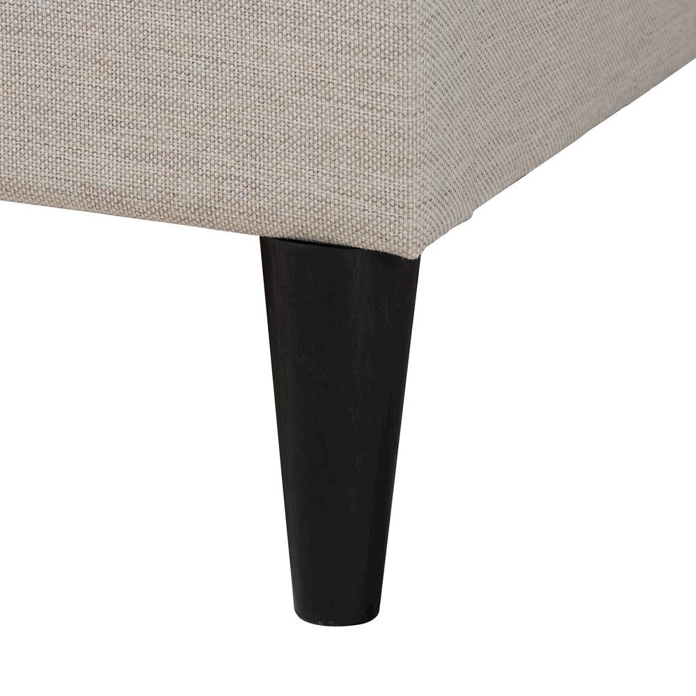 Transitional Beige Fabric Upholstered Queen Size Platform Bed. Picture 15