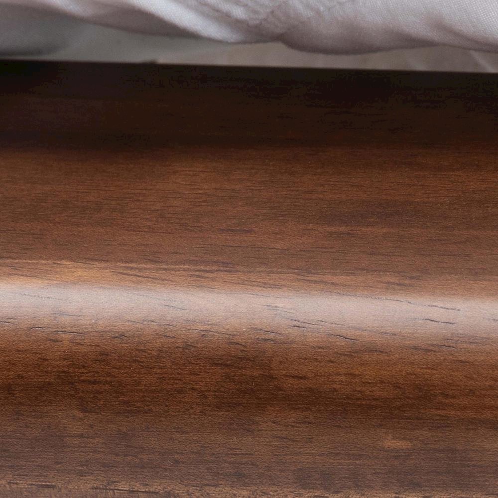 Alivia Mid-Century Modern Walnut Brown Finished Wood Queen Size Bed Frame. Picture 14