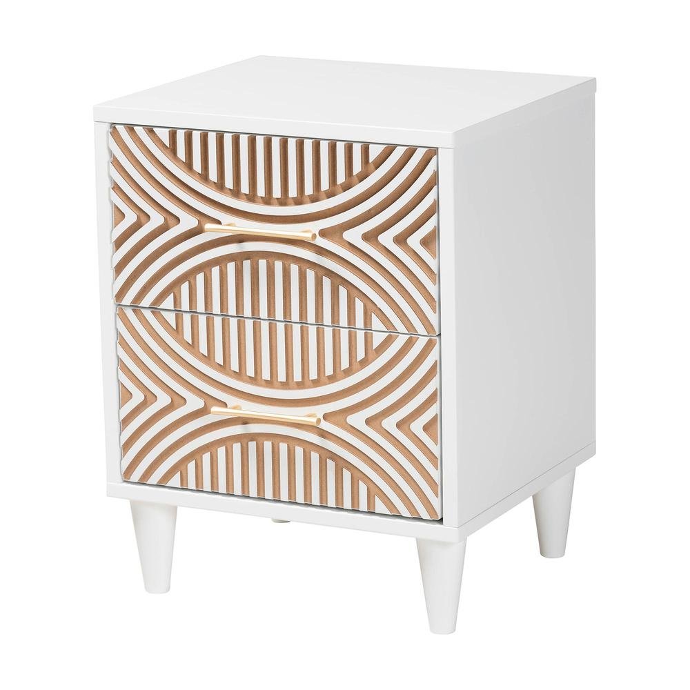 Baxton Studio Louetta Carved Contrasting 3-Piece Bedroom Set. Picture 18