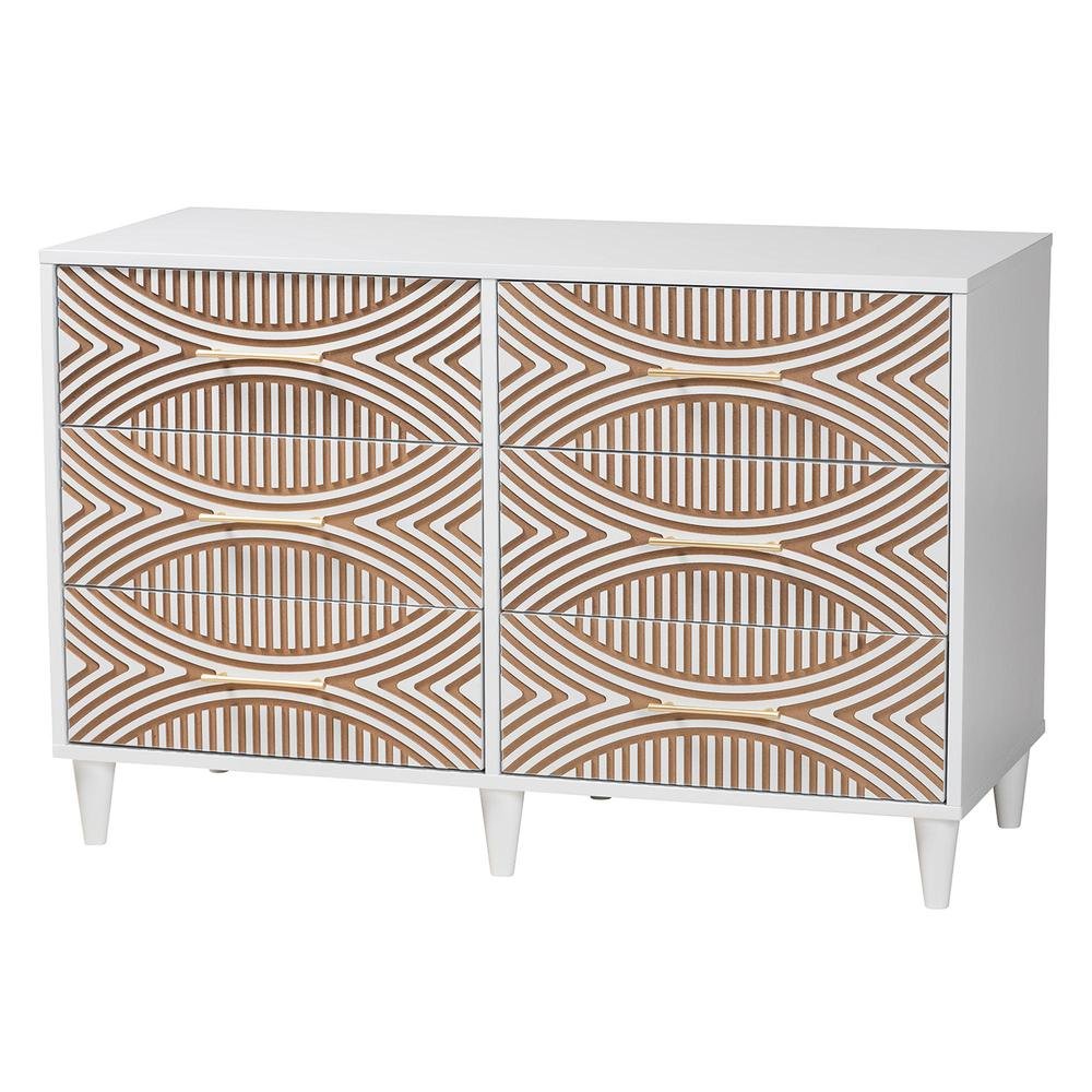 Baxton Studio Louetta Carved Contrasting 3-Piece Bedroom Set. Picture 19