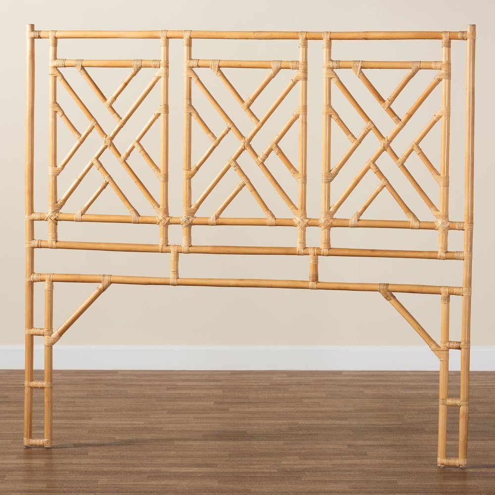Karavo Bohemian Natural Rattan King Size Standalone Headboard. Picture 14