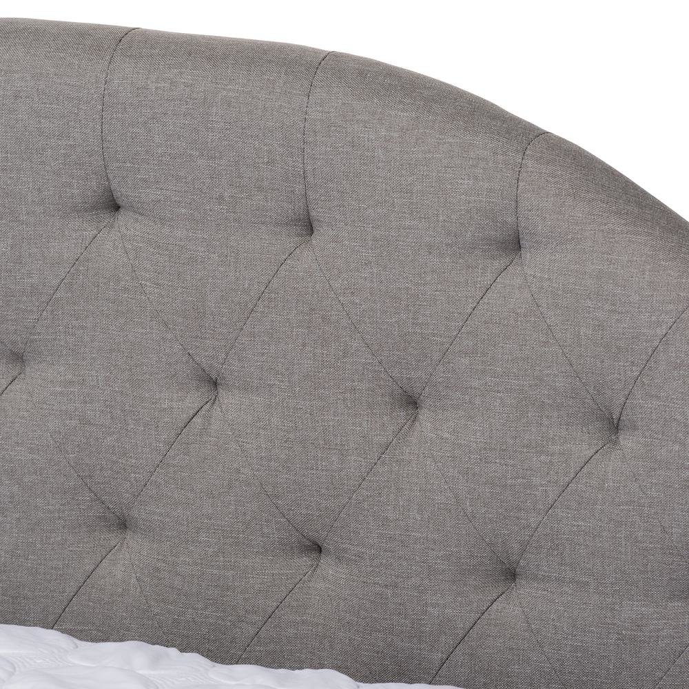 Grey Fabric Upholstered Queen Size Daybed with Trundle. Picture 17