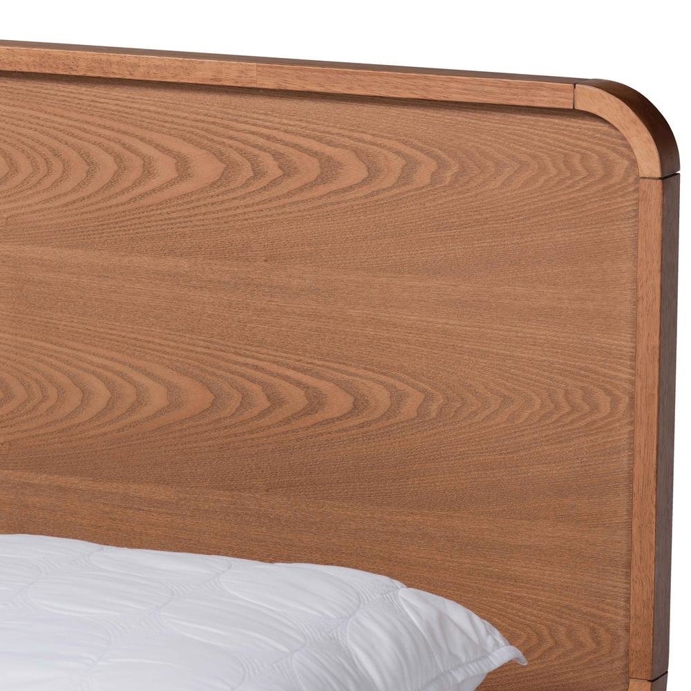 Ash Walnut Brown Finished Wood Queen Size 3-Drawer Platform Storage Bed. Picture 18