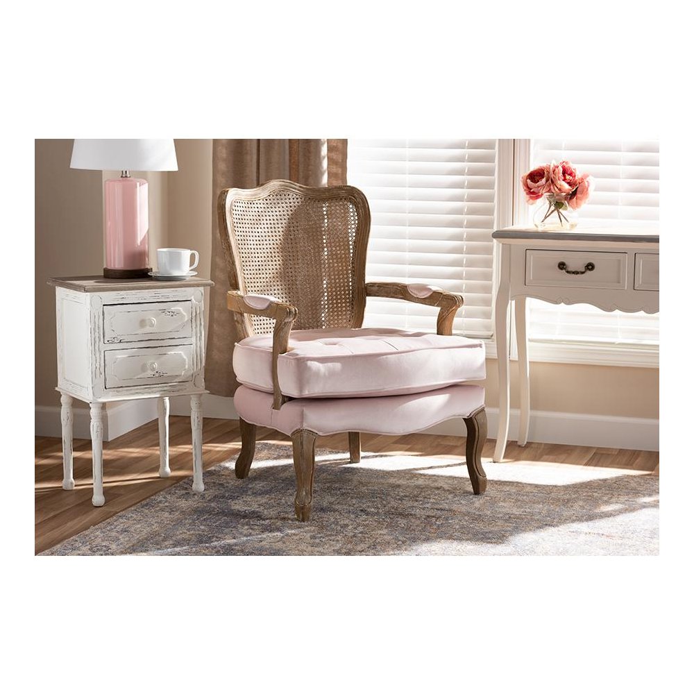 White-Washed Oak Wood Armchair. Picture 19