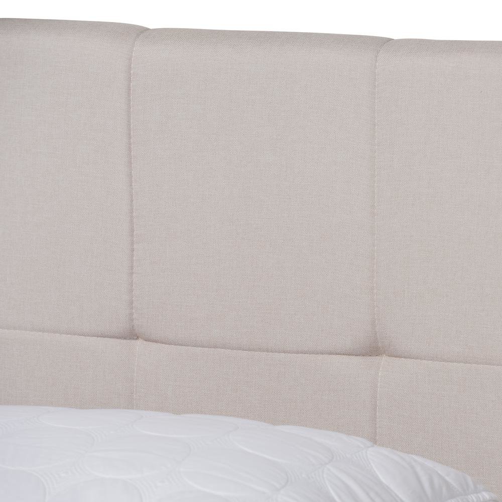 Netti Beige Fabric Upholstered 2-Drawer King Size Platform Storage Bed. Picture 18