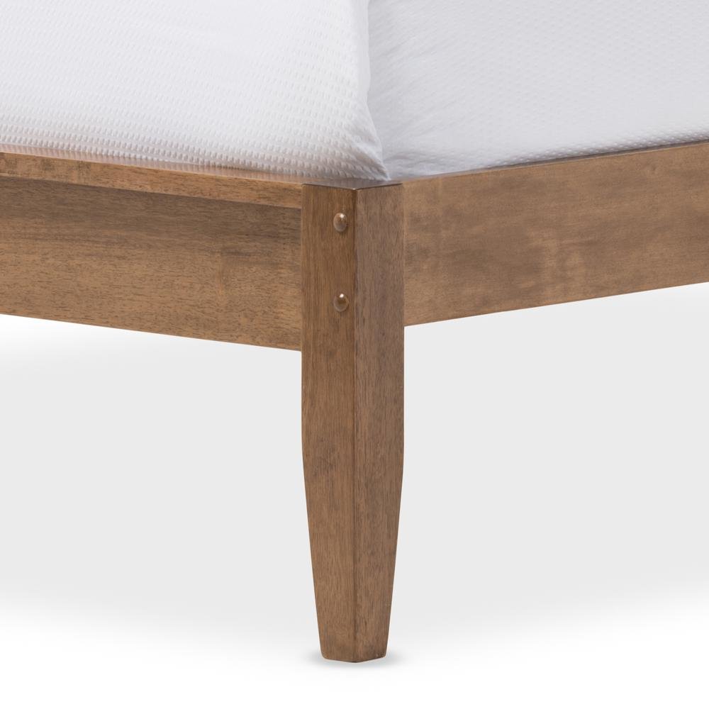 Solid Walnut Wood Window-Pane Style Queen Size Platform Bed. Picture 9