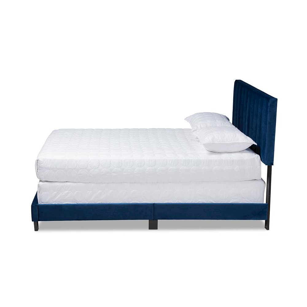 King Size Panel Bed with Channel Tufted Headboard. Picture 2