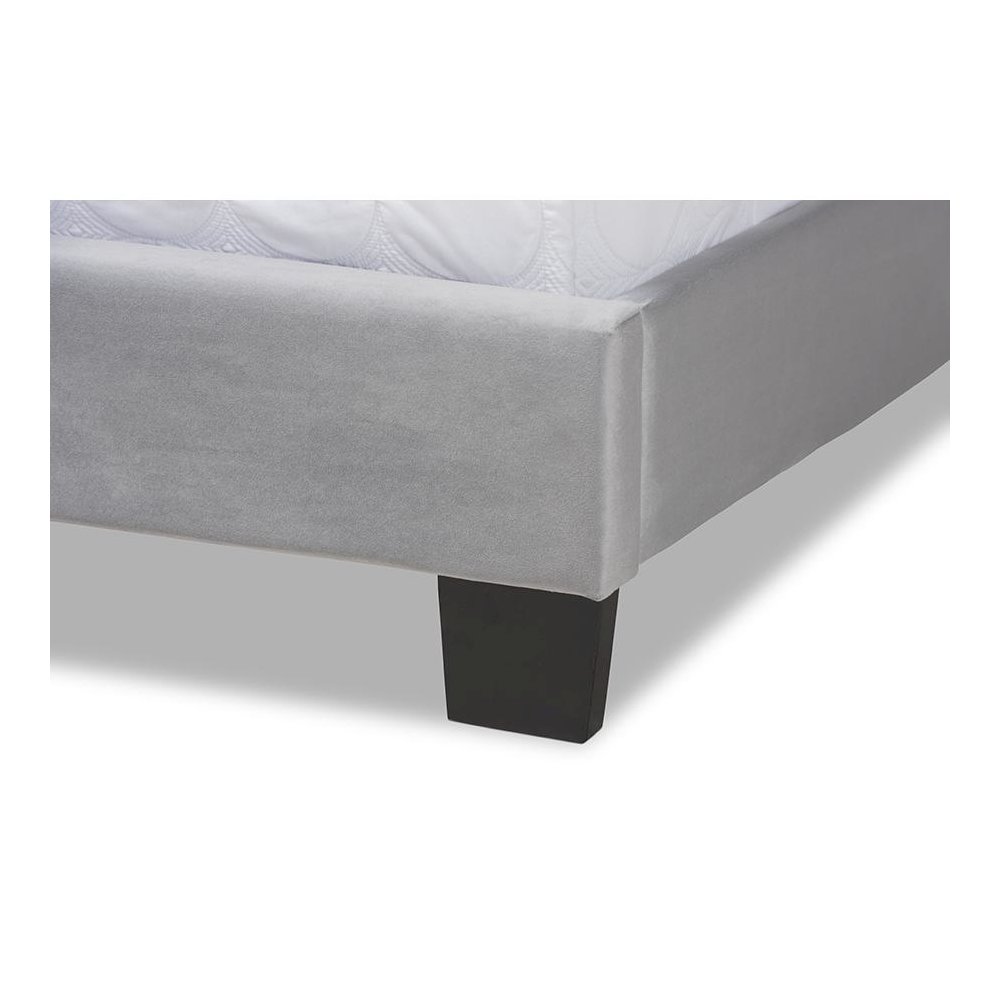 King Size Panel Bed with Channel Tufted Headboard. Picture 5