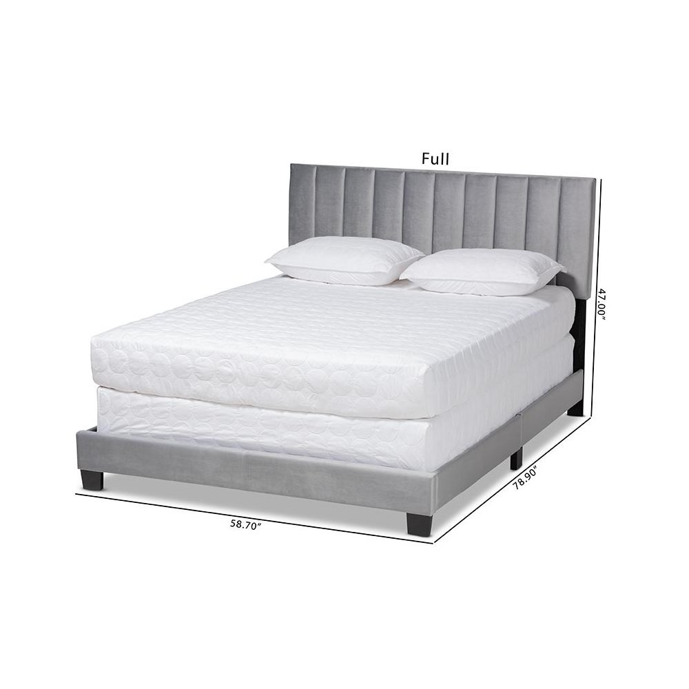 King Size Panel Bed with Channel Tufted Headboard. Picture 8