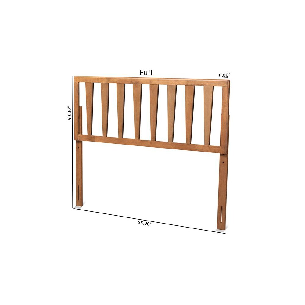 Duncan Modern and Contemporary Ash Walnut Finished Wood King Size Headboard. Picture 5