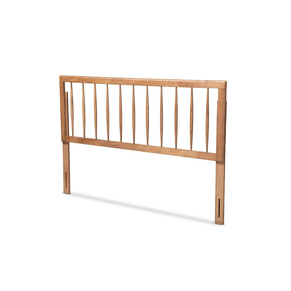 Valin Modern and Contemporary Ash Walnut Finished Wood King Size Headboard. Picture 1
