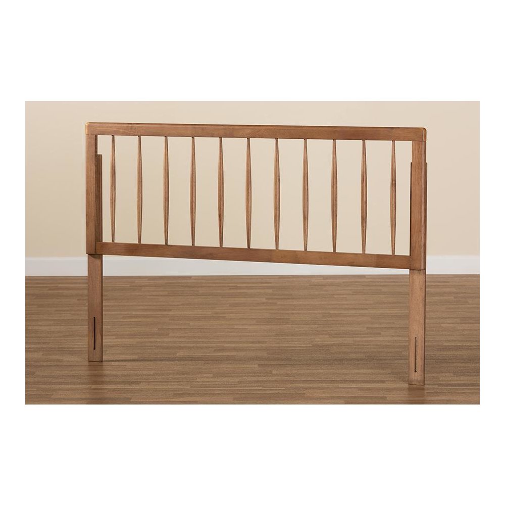 Valin Modern and Contemporary Ash Walnut Finished Wood King Size Headboard. Picture 4