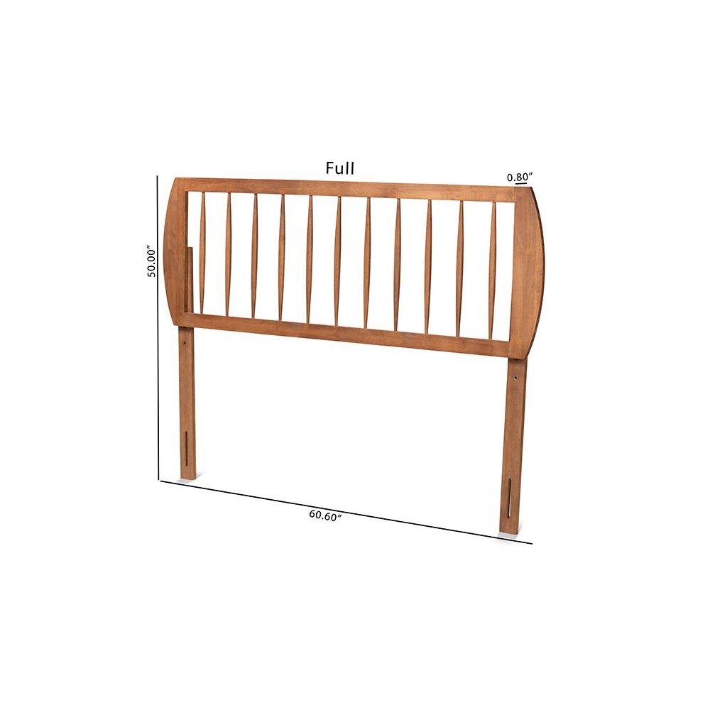 Transitional Ash Walnut Finished Wood King Size Headboard. Picture 5