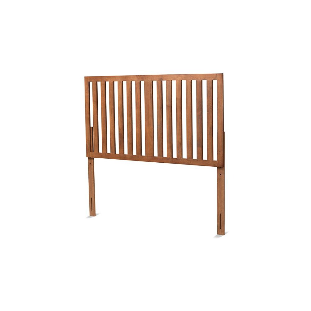 Oren Modern and Transitional Ash Walnut Finished Wood King Size Headboard. Picture 1