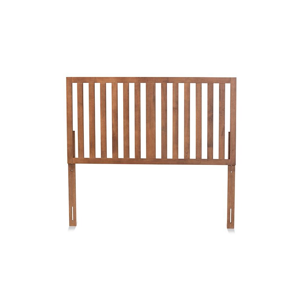 Oren Modern and Transitional Ash Walnut Finished Wood King Size Headboard. Picture 2