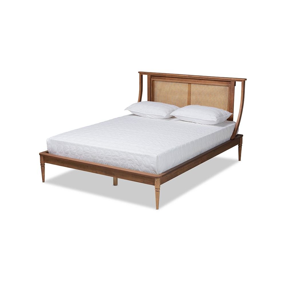 Synthetic Rattan King Size Platform Bed. Picture 1