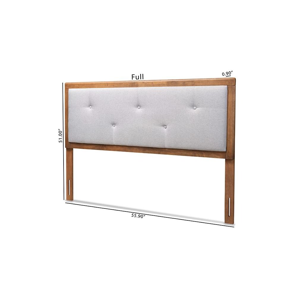 Walnut Brown Finished Wood King Size Headboard. Picture 6