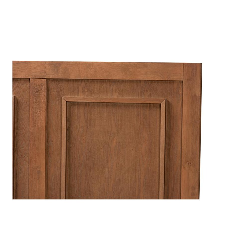 Giordano Classic and Traditional Ash Walnut Finished Wood King Size Headboard. Picture 3