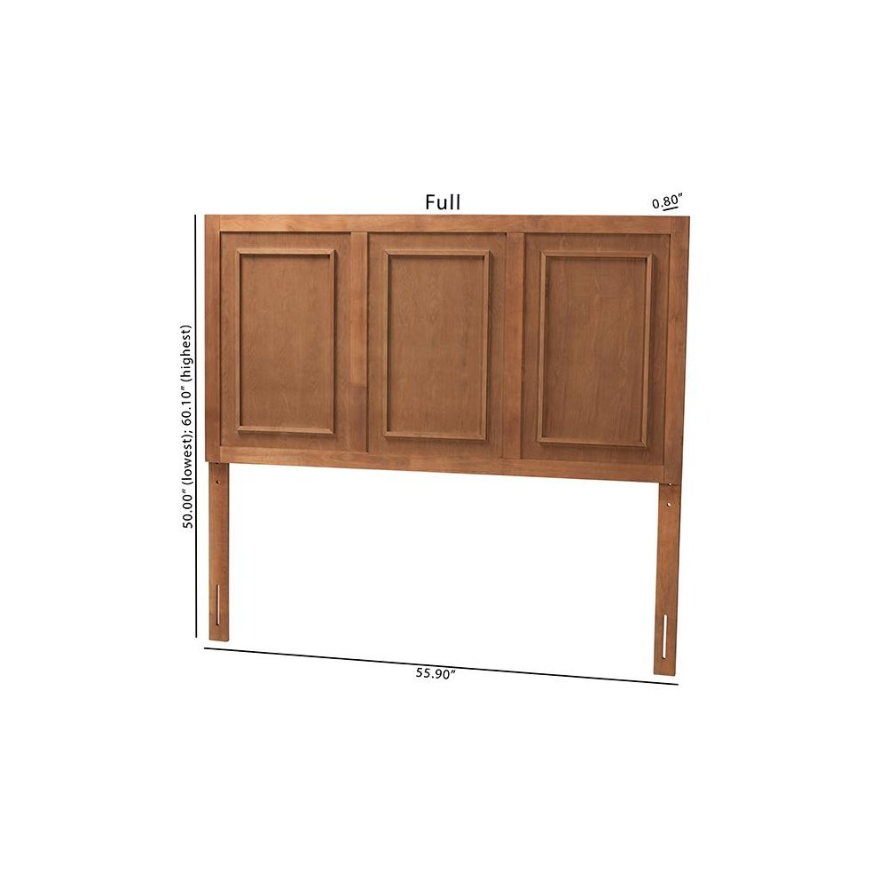 Giordano Classic and Traditional Ash Walnut Finished Wood King Size Headboard. Picture 7