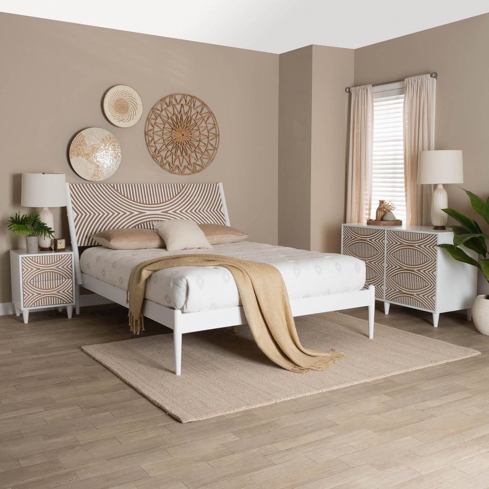 Baxton Studio Louetta Carved Contrasting 3-Piece Bedroom Set. Picture 25