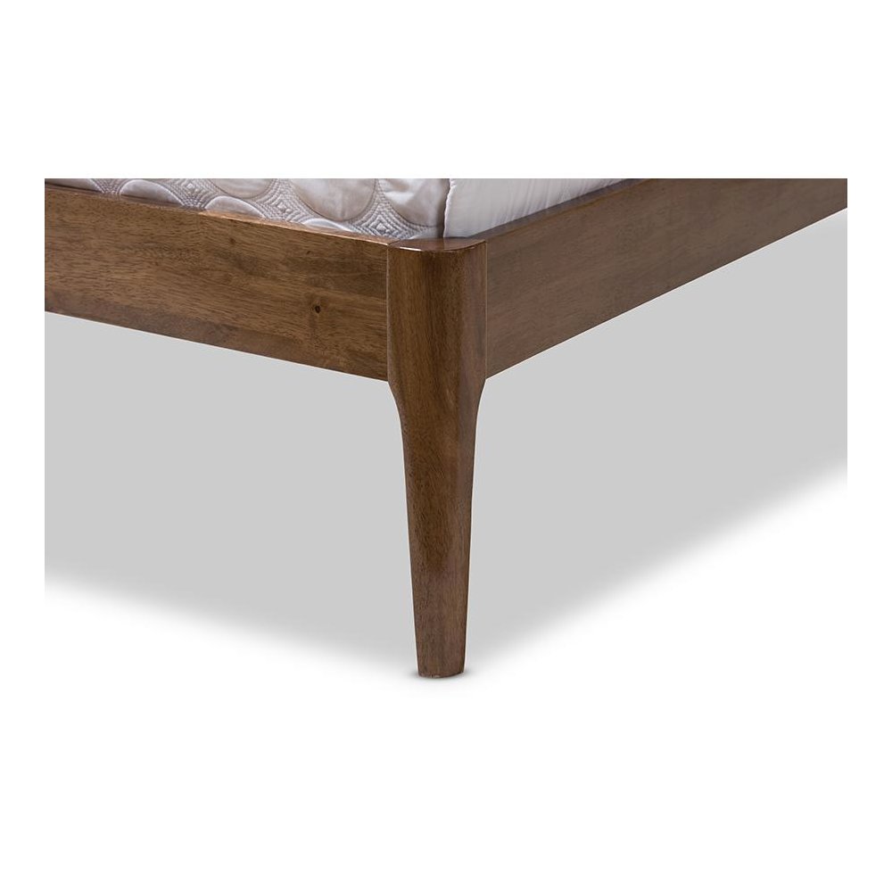 Grey Fabric Upholstered Button-Tufted King Size Platform Bed. Picture 5