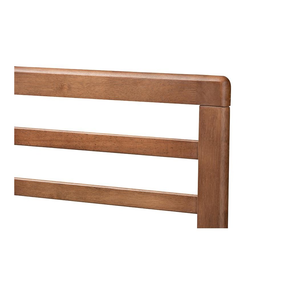 Walnut Brown Finished Wood 4-Drawer King Size Platform Storage Bed. Picture 6