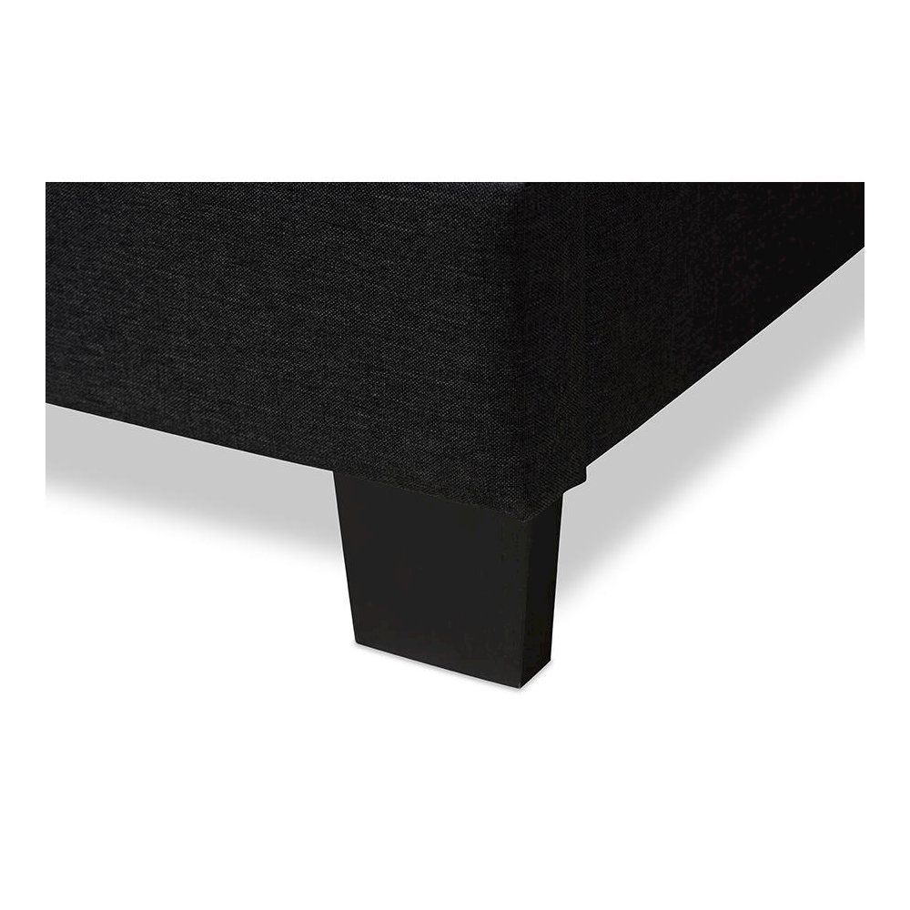 Brookfield Modern and Contemporary Charcoal Grey Fabric King Size Bed. Picture 5