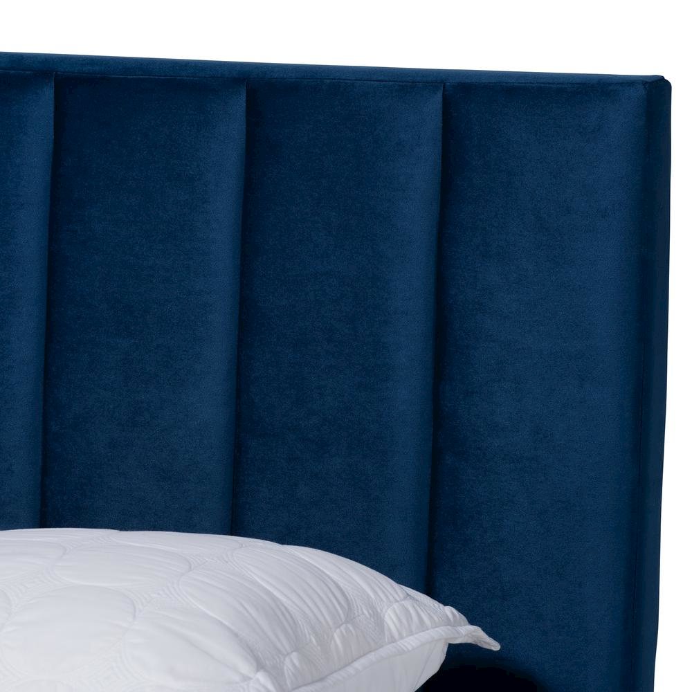 King Size Panel Bed with Channel Tufted Headboard. Picture 14