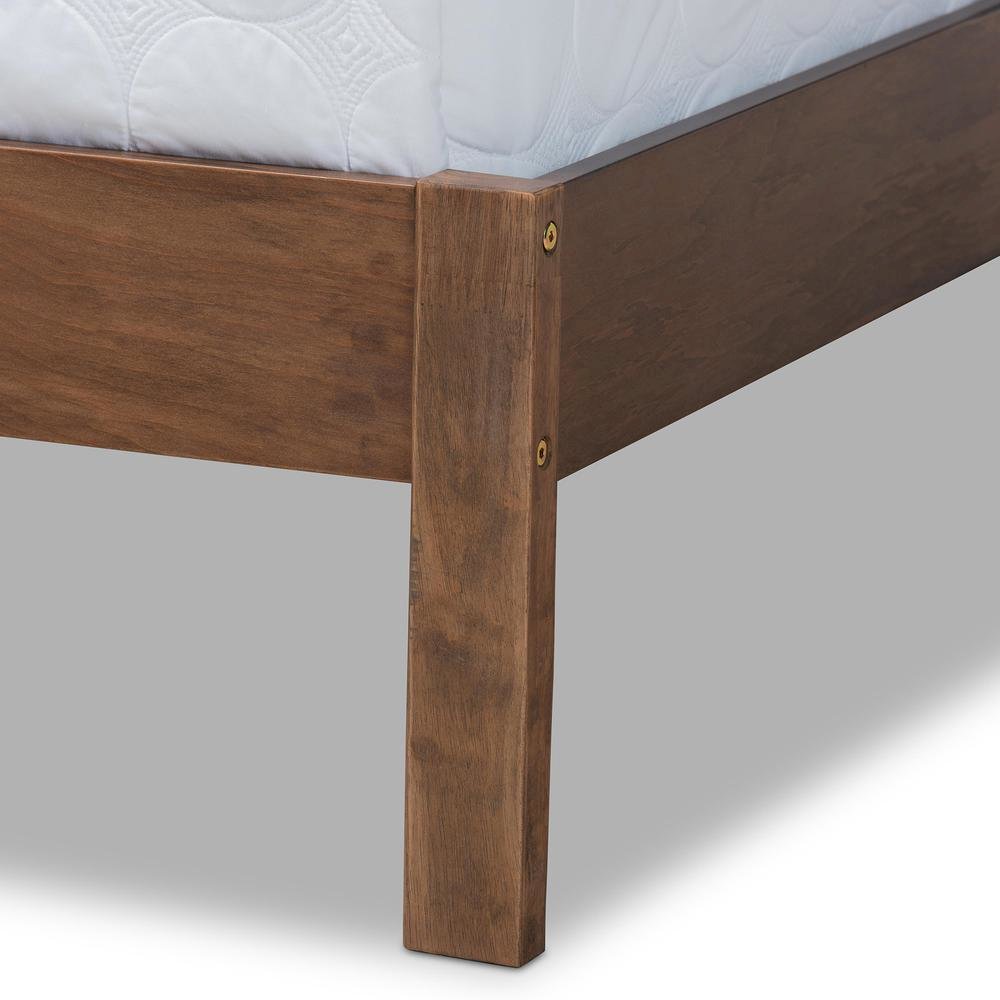 Anthony Modern and Contemporary Walnut Brown Finished Wood King Size Panel Bed. Picture 15