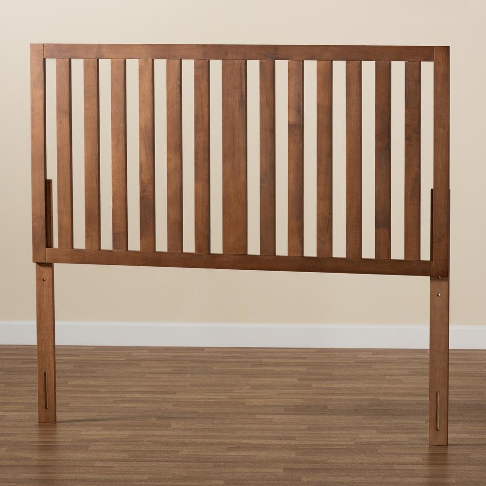 Oren Modern and Transitional Ash Walnut Finished Wood King Size Headboard. Picture 12