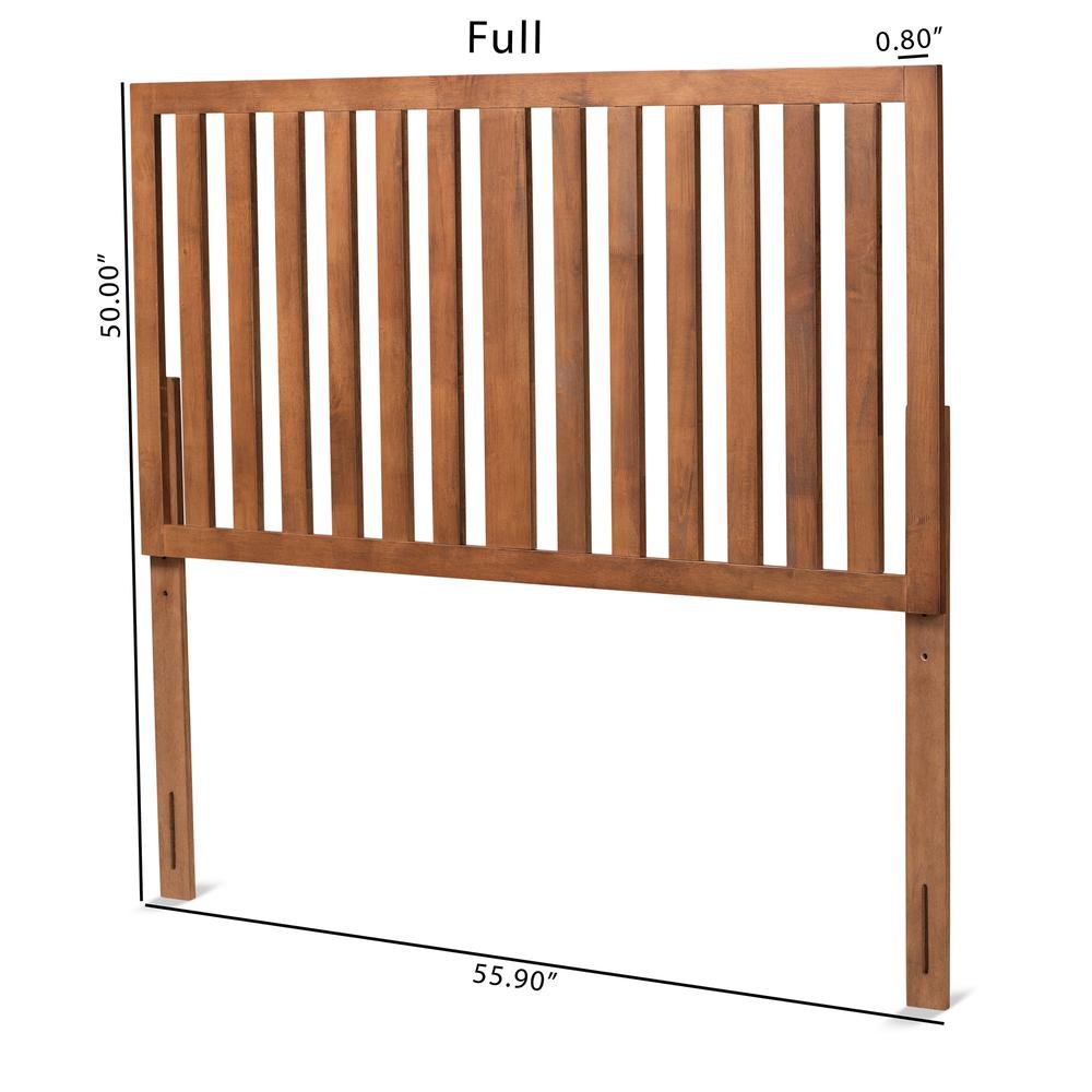 Oren Modern and Transitional Ash Walnut Finished Wood King Size Headboard. Picture 13