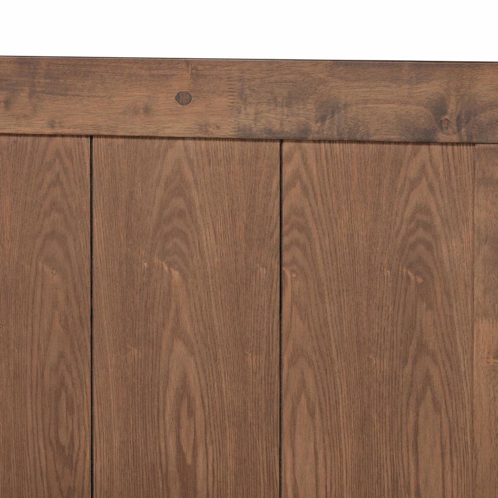 Transitional Ash Walnut Finished Wood King Size Platform Bed. Picture 15
