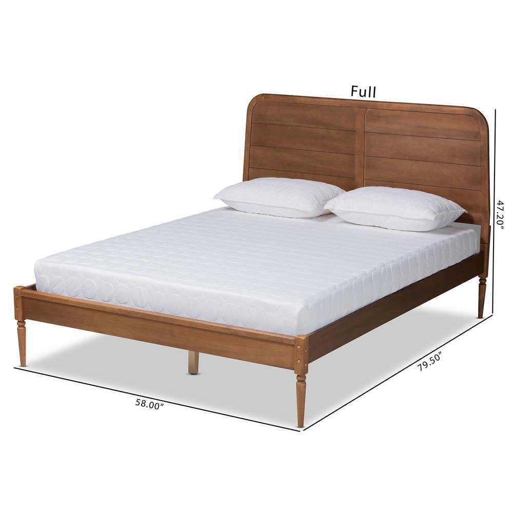 Traditional Walnut Brown Finished Wood King Size Platform Bed. Picture 20