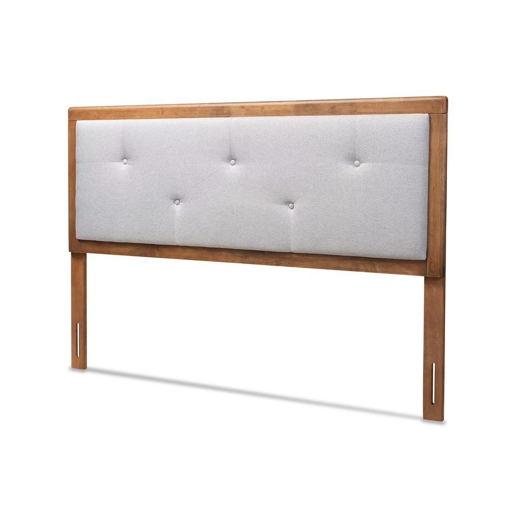 Walnut Brown Finished Wood King Size Headboard. Picture 10