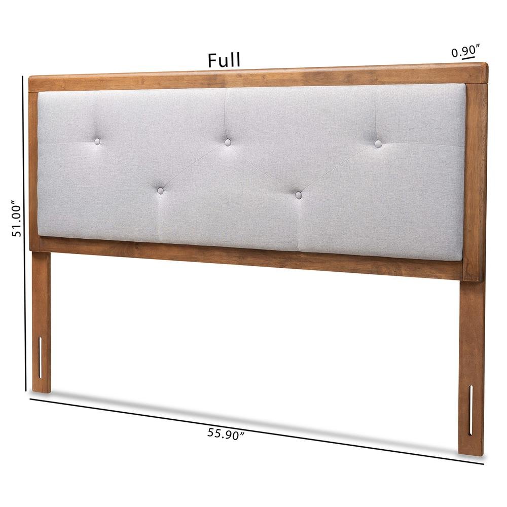 Walnut Brown Finished Wood King Size Headboard. Picture 15